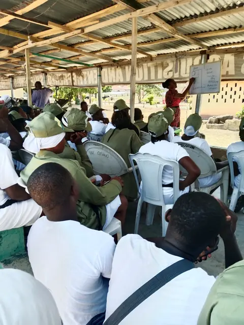 Corps members at a skills lecture